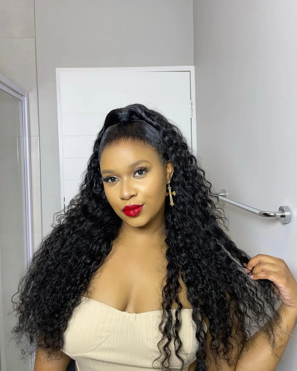 40 50 Inch Water Wave Curly Lace Front Wigs 13x4 13x6 HD Deep Wave Lace Frontal Wig 7x5 Glueless Human Hair Wigs For Women 300%