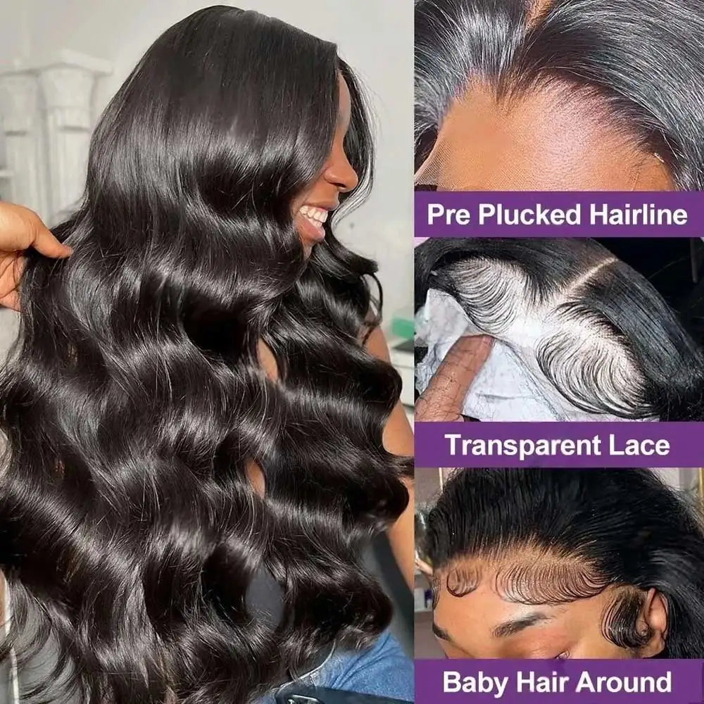 13x6 HD Lace Front Wig Human Hair – Body Wave, 250% Density, Glueless Pre-Plucked
