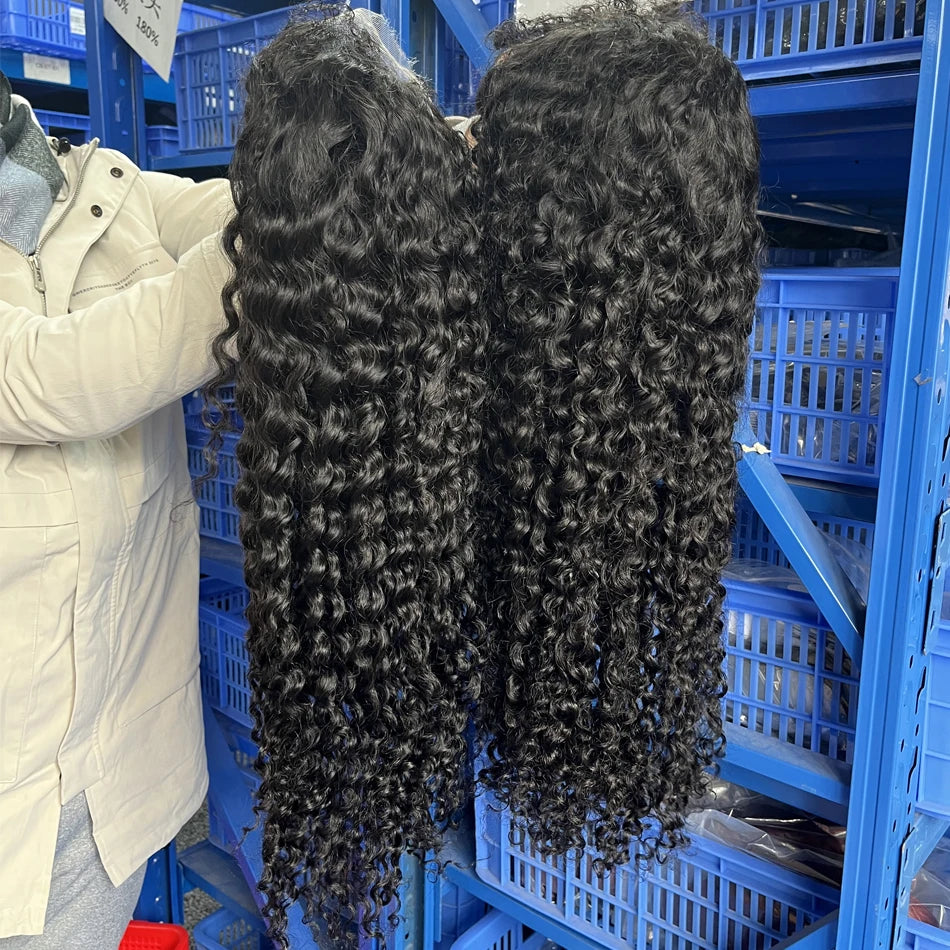 40 50 Inch Water Wave Curly Lace Front Wigs 13x4 13x6 HD Deep Wave Lace Frontal Wig 7x5 Glueless Human Hair Wigs For Women 300%