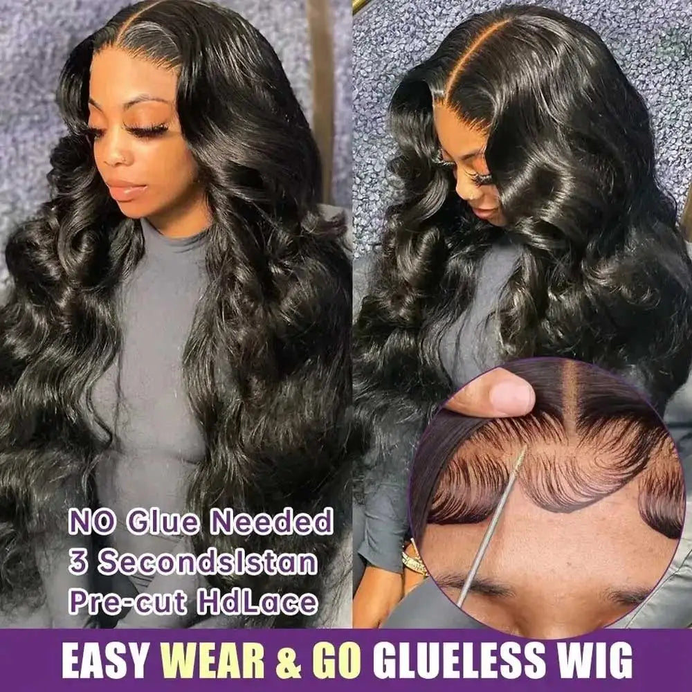 13x6 HD Lace Front Wig Human Hair – Body Wave, 250% Density, Glueless Pre-Plucked