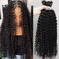 Human Hair Bulk For Braiding 2 Bundles Deep Wave Human Hair Extensions Human Braiding Hair For Boho Braids Water Wave Curly Hair
