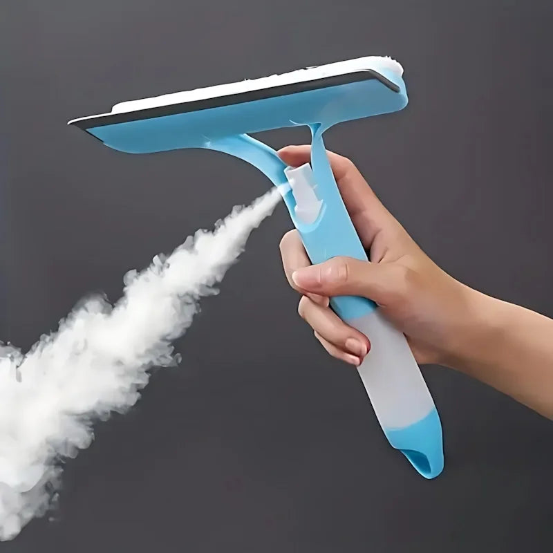 Non-Slip Blue Window Squeegee - Multi-Purpose Wiper for Home Car Glass Cleaning No Water Marks