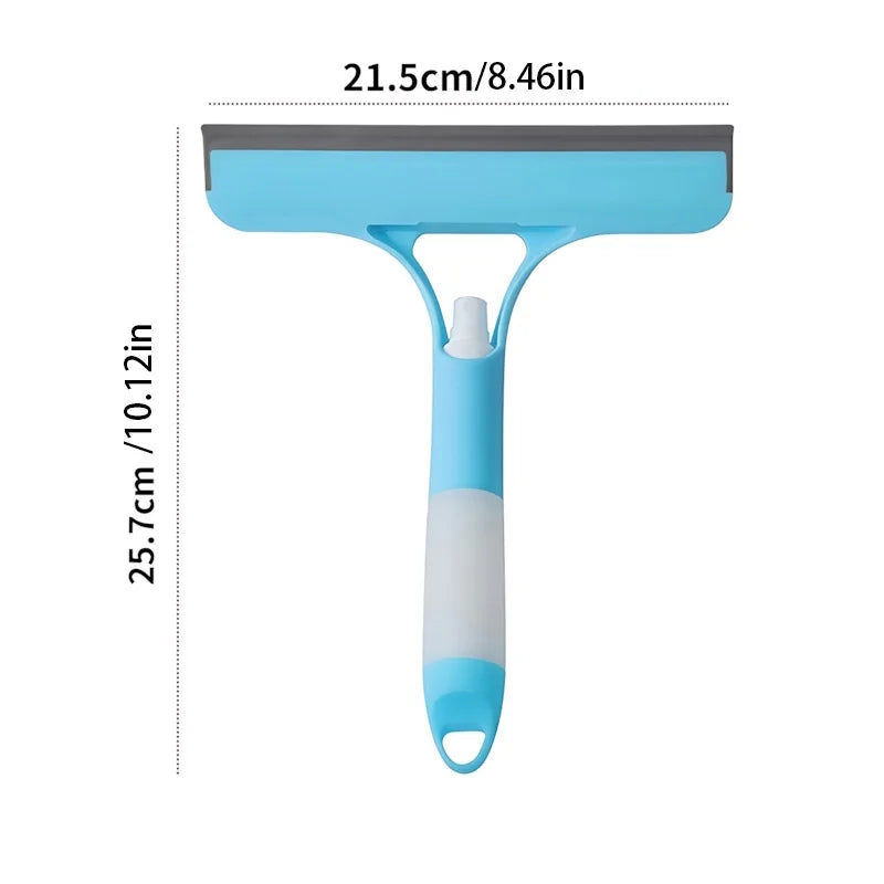 Non-Slip Blue Window Squeegee - Multi-Purpose Wiper for Home Car Glass Cleaning No Water Marks